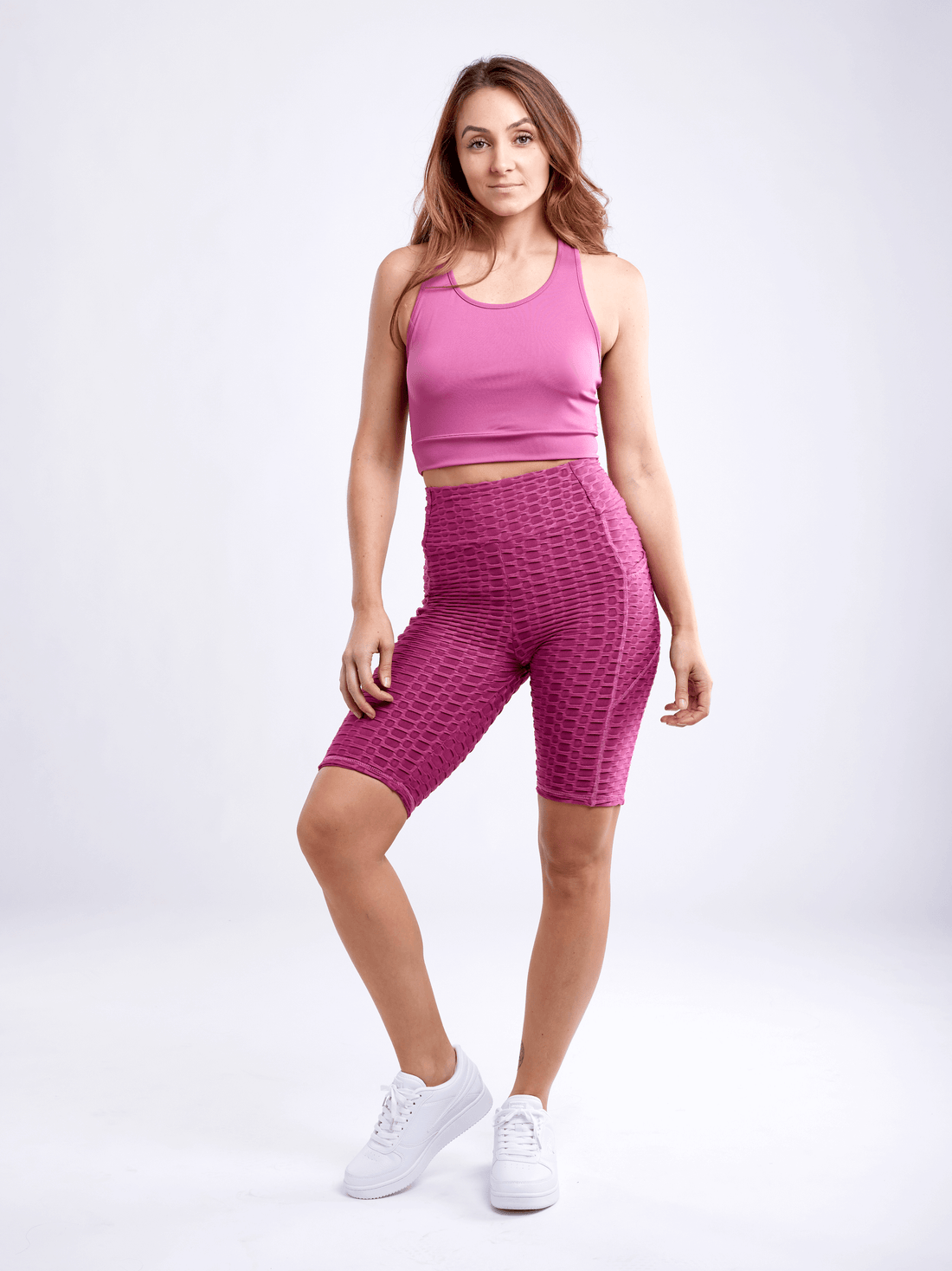 JupiterGear High-Waisted Scrunch Yoga Shorts with Hip Pockets