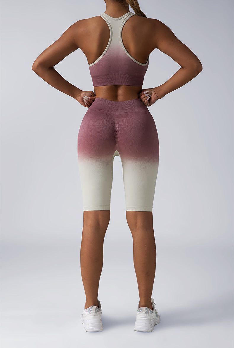 Women's Seamless Activewear Sets – 2-Piece Crop Top & High Waist Shorts/Leggings