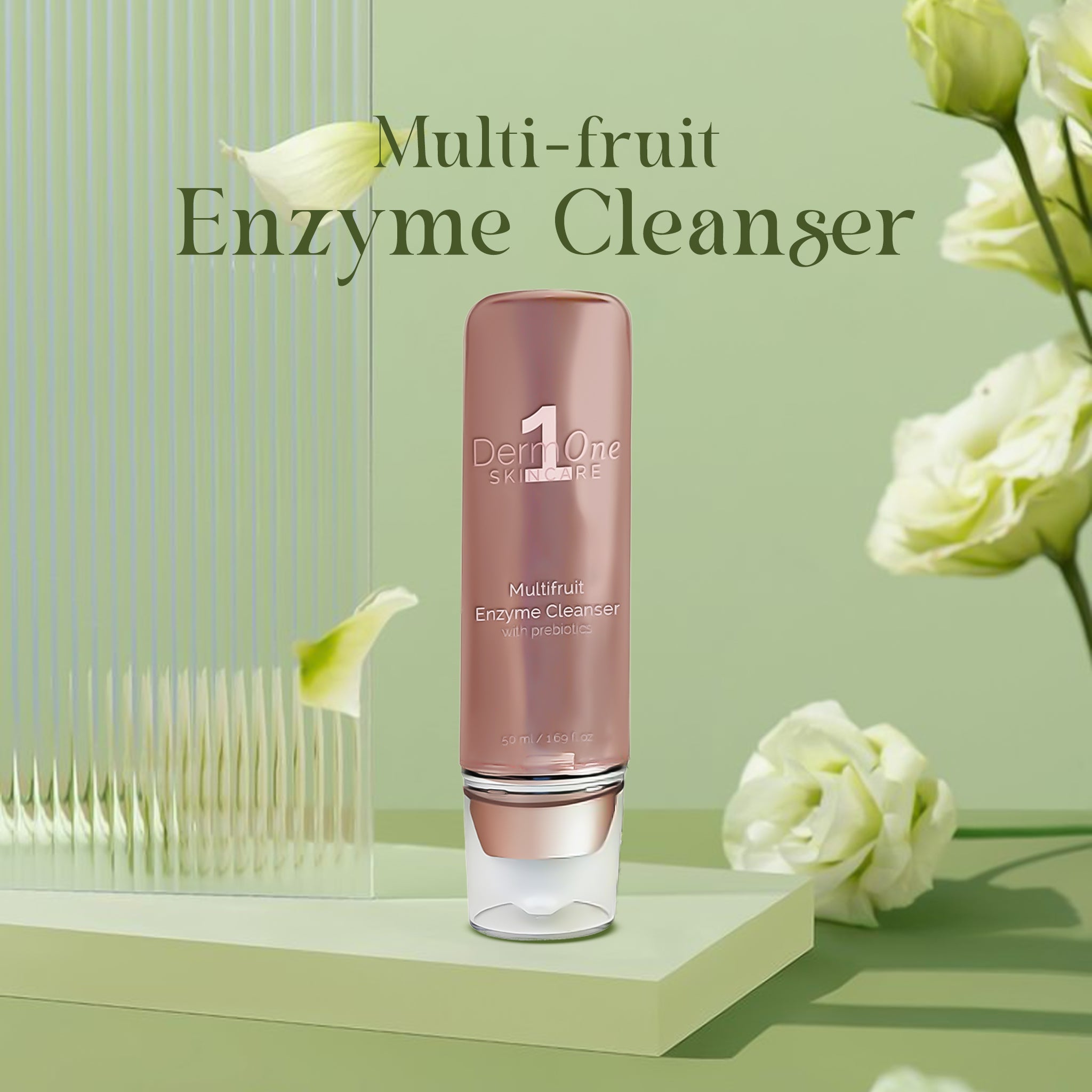 Derm #1 Multi-Fruit Enzyme Facial Cleanser with Prebiotics