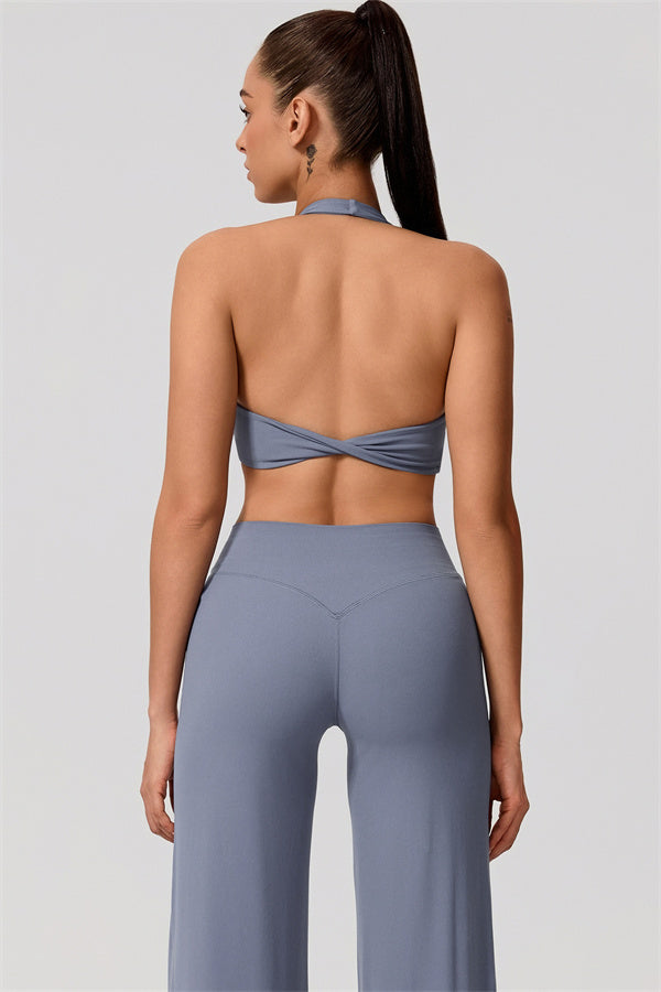 The Nestle Women's Sports Bra Straight Leg Pants 2-Piece Set