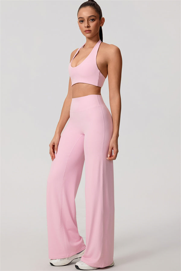 The Nestle Women's Sports Bra Straight Leg Pants 2-Piece Set
