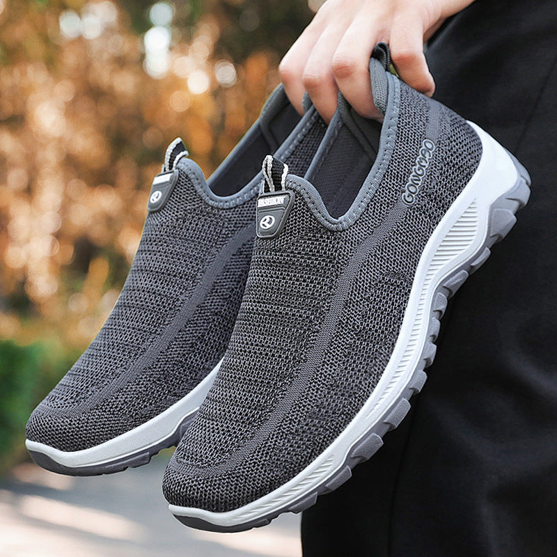 Men's Casual Flying Woven Slip-On Walking Shoes