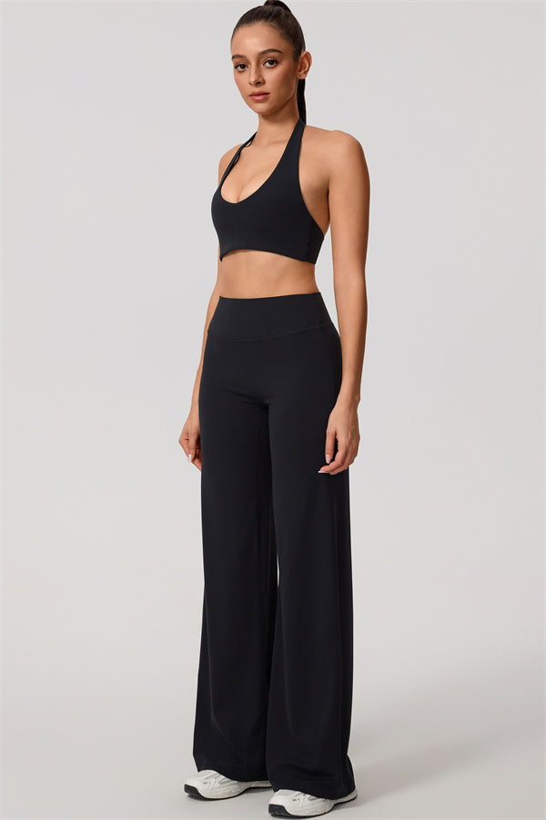 The Nestle Women's Sports Bra Straight Leg Pants 2-Piece Set
