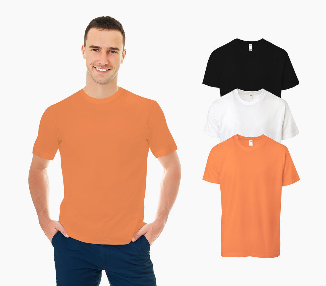 3 PC Men's Extra Soft Medium Weight Short Sleeve Premium T-Shirts