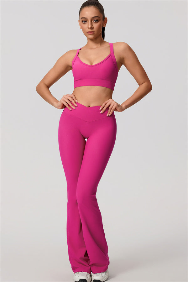 Women's The Daze Sports Bra Flared Leggings 2-Piece Set