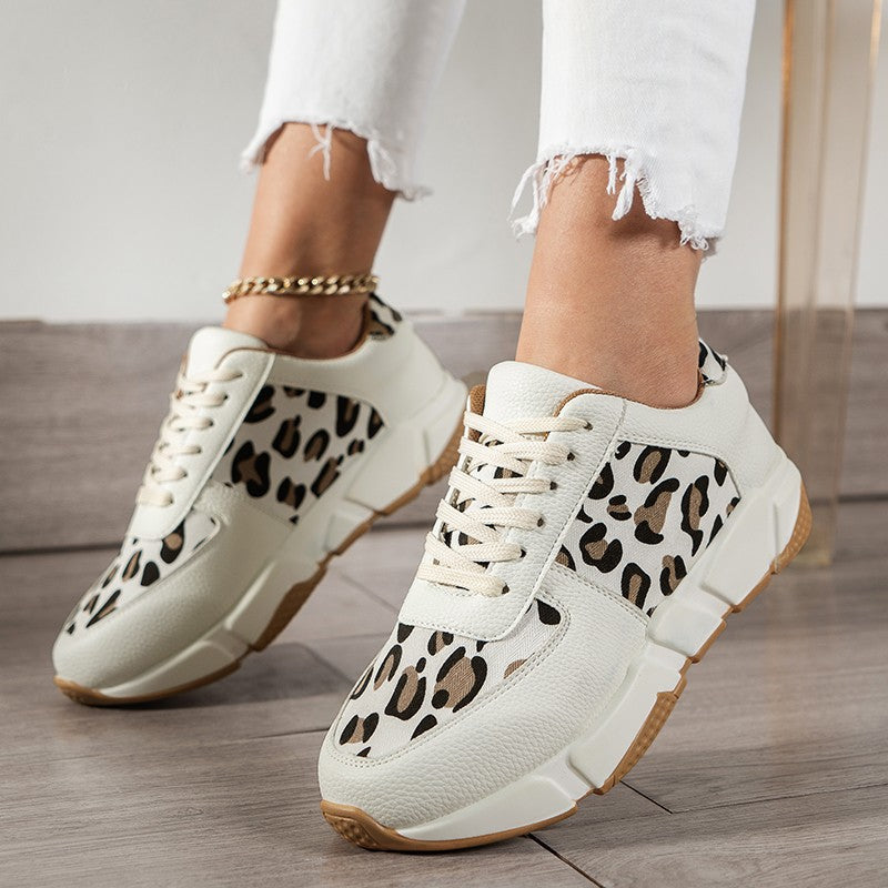 Women's Leopard Running Sports Sneakers