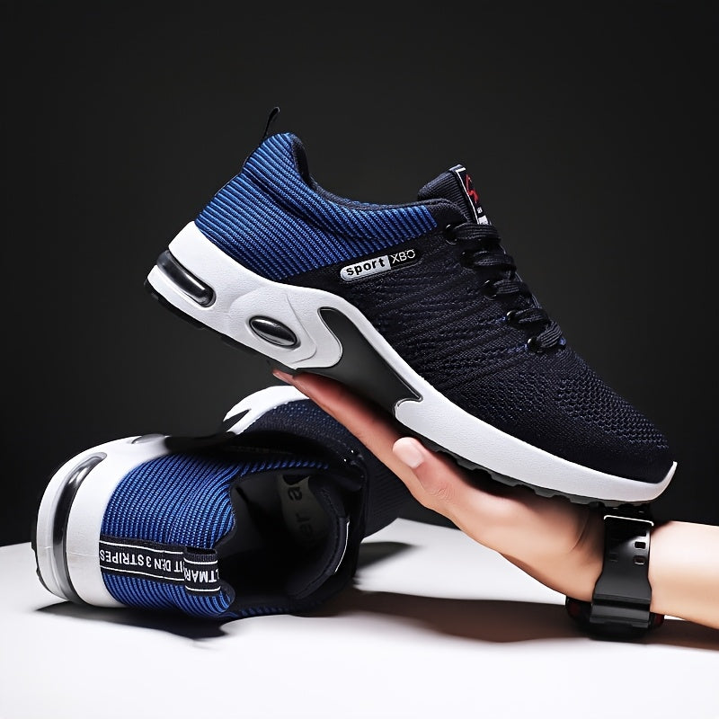 Men's Blue White Red Lightweight Sport Shoes for Adventure
