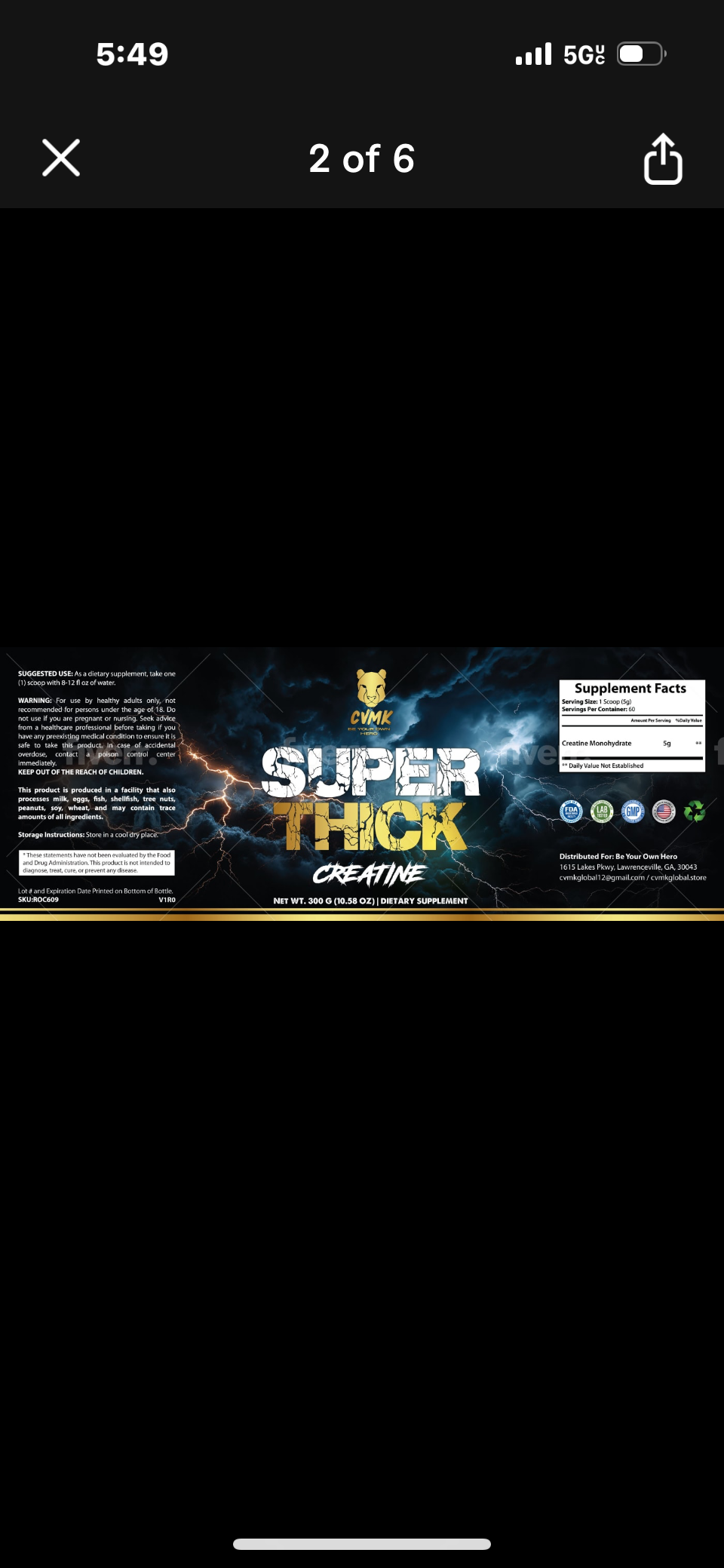 CVMK Super Thick Creatine Formula
