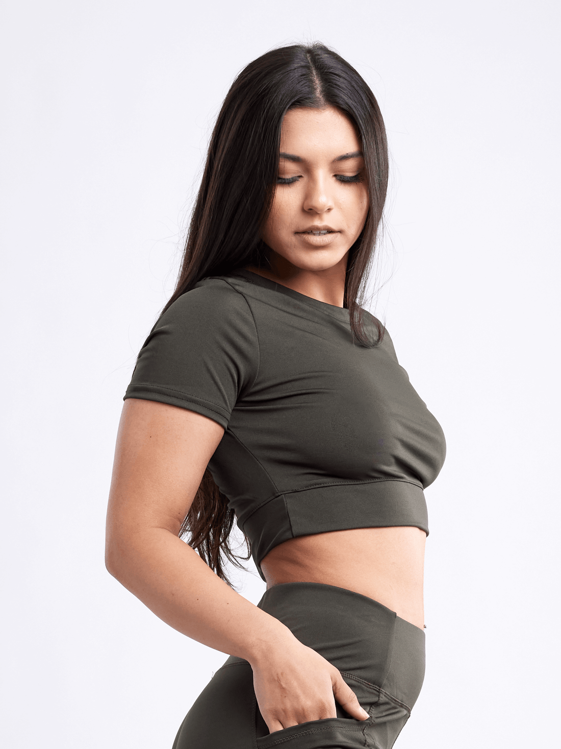 JupiterGear Women's Short-Sleeve Workout Crop Top