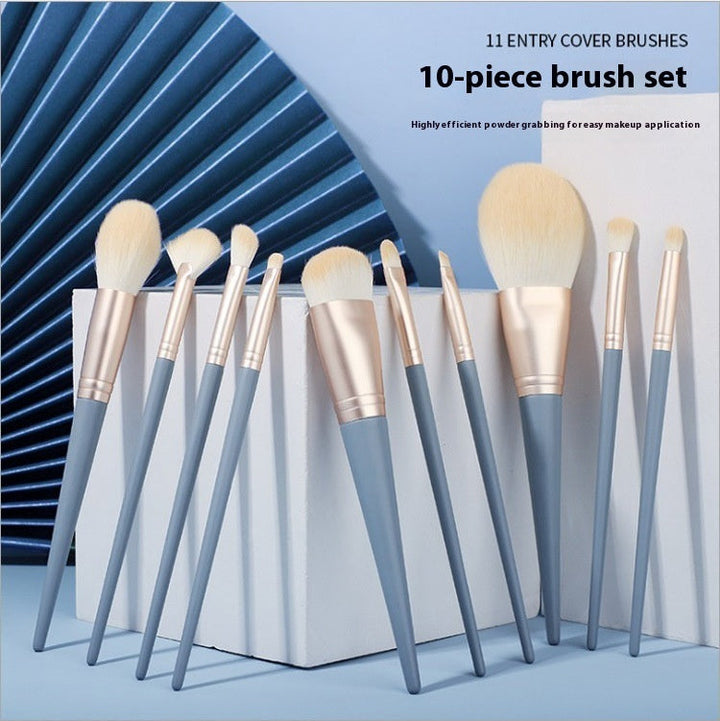 10 Makeup Foundation Brushes Complete Set