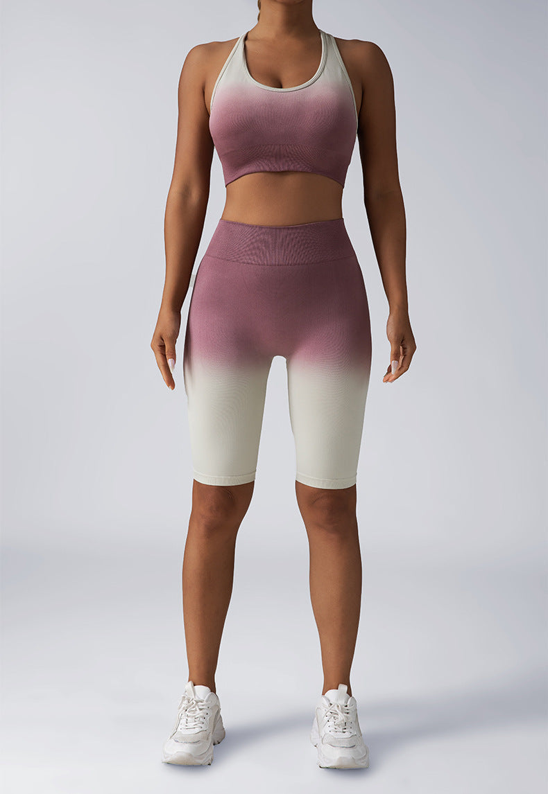 Women's Seamless Activewear Sets – 2-Piece Crop Top & High Waist Shorts/Leggings