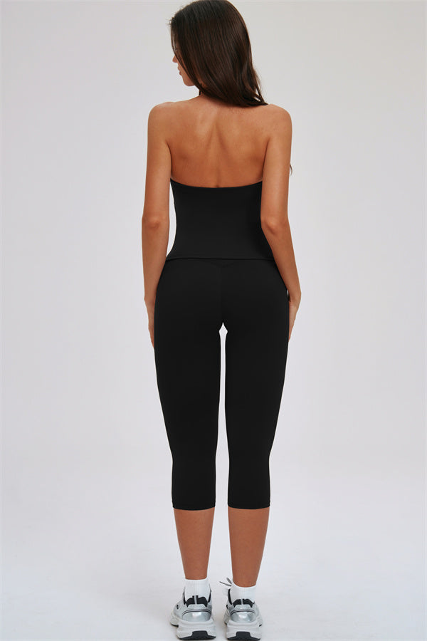 Women's "The Twirl" Halter Tank Top Capri Leggings 2-Piece Set