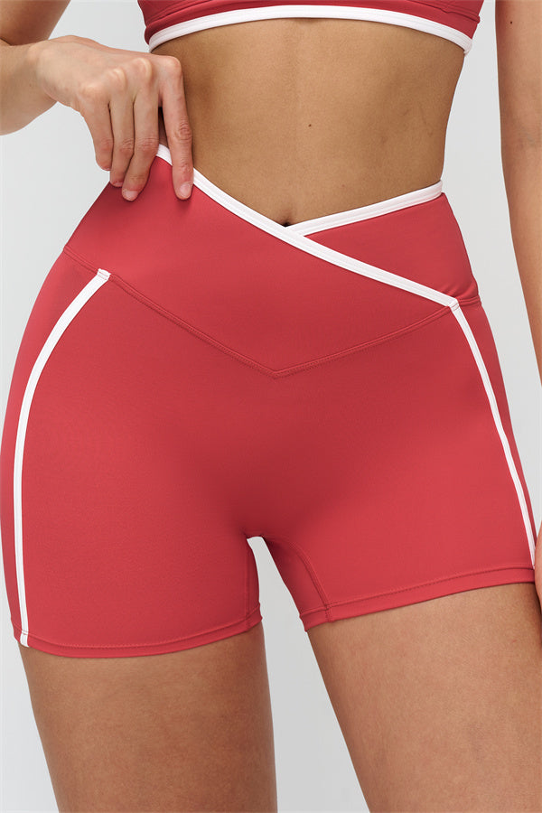 Women's "The Crave" Contrast Sports Bra Shorts 2-Piece Set