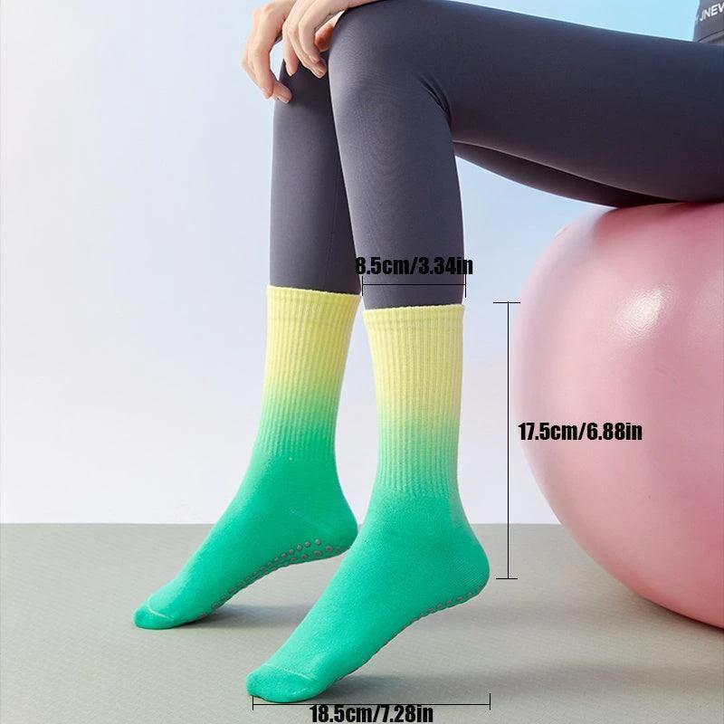 Women's SoleBalance Yoga Socks - 10 Pairs Non-Slip Grip