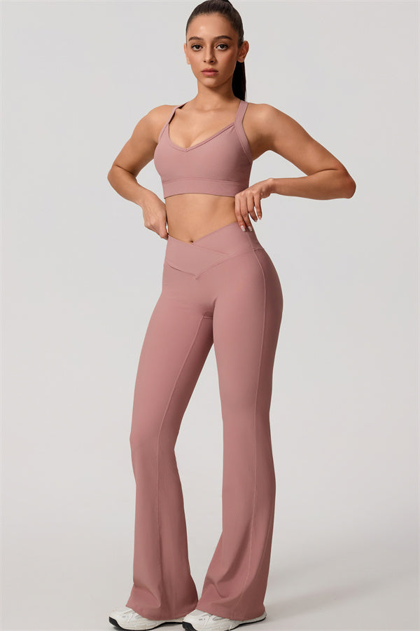 Women's The Daze Sports Bra Flared Leggings 2-Piece Set