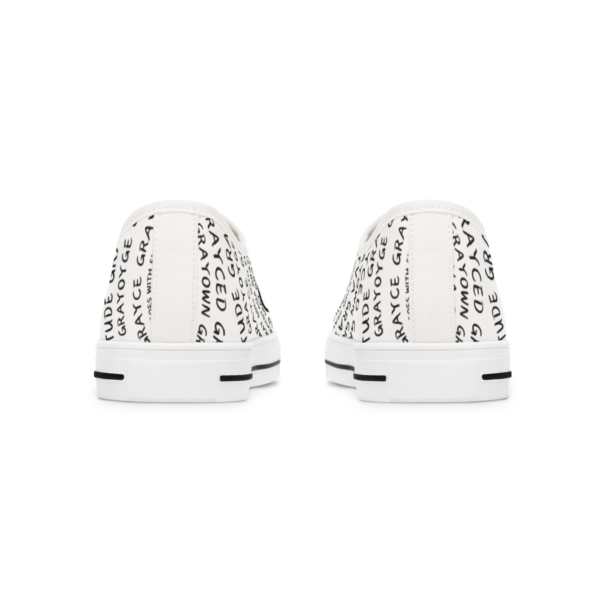 Women's Stylish Low Top Sneakers with Trendy Text Design