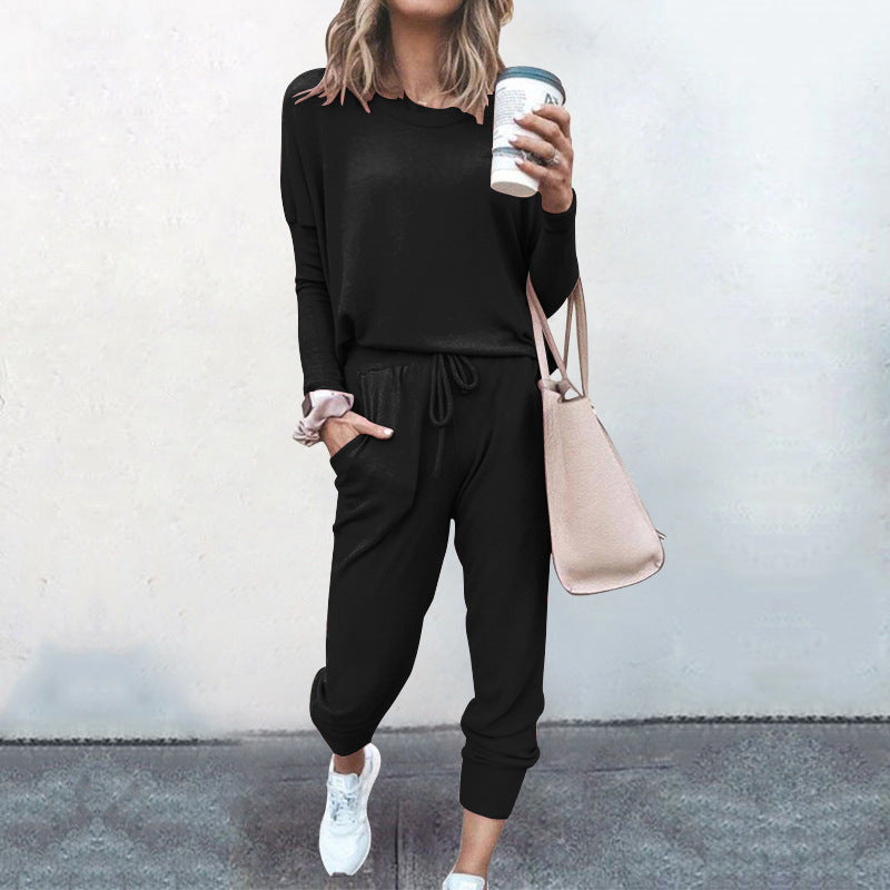 Women's Loose-Fitting Long Sleeves Casual Suit