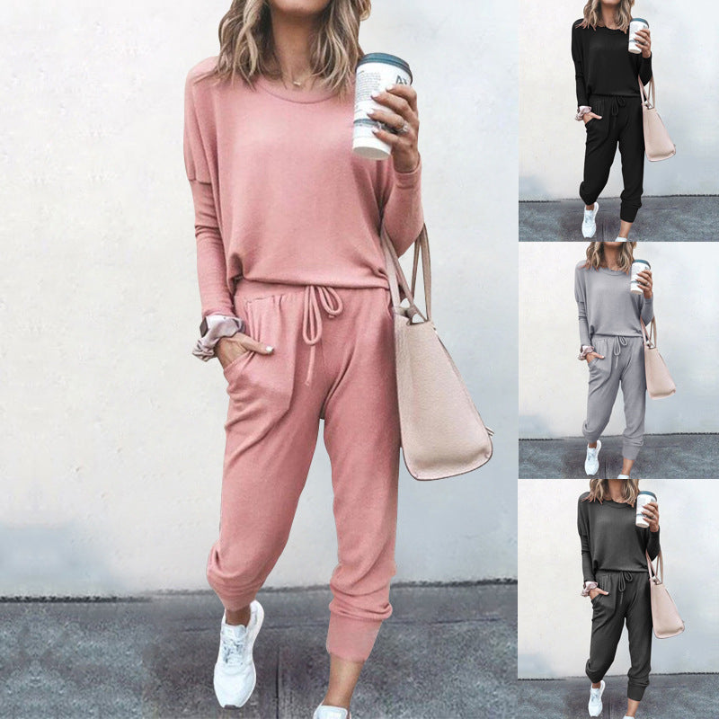 Women's Loose-Fitting Long Sleeves Casual Suit
