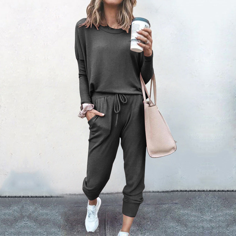 Women's Loose-Fitting Long Sleeves Casual Suit