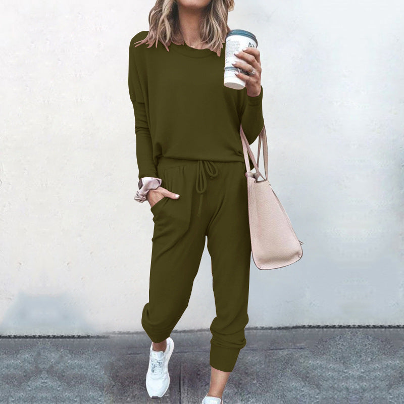 Women's Loose-Fitting Long Sleeves Casual Suit