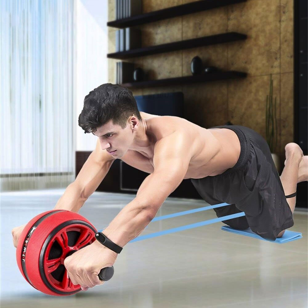 Silent TPR Abdominal Wheel Roller Trainer Fitness Equipment
