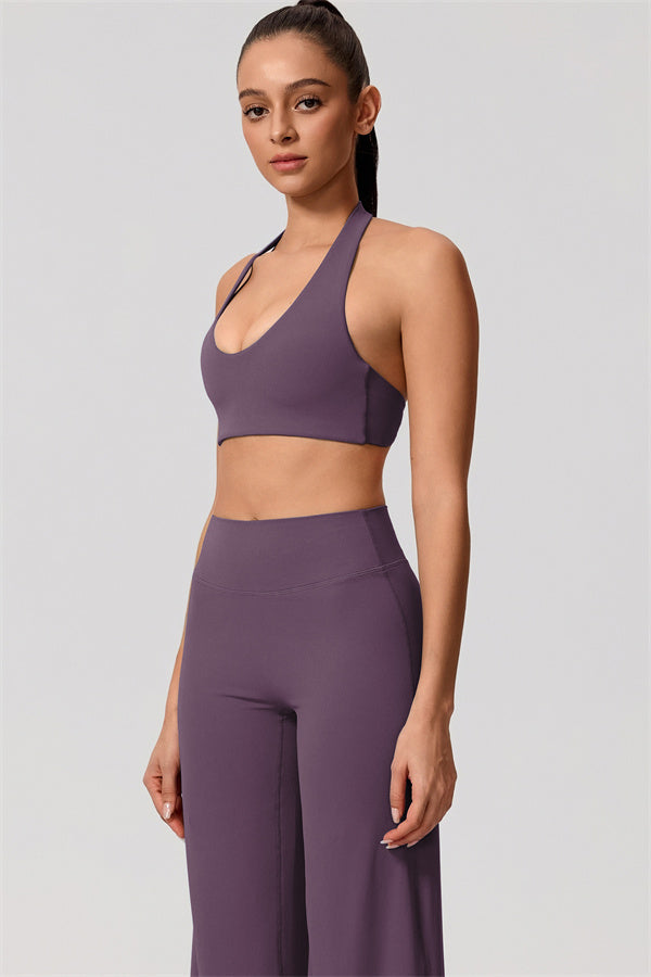 The Nestle Women's Sports Bra Straight Leg Pants 2-Piece Set