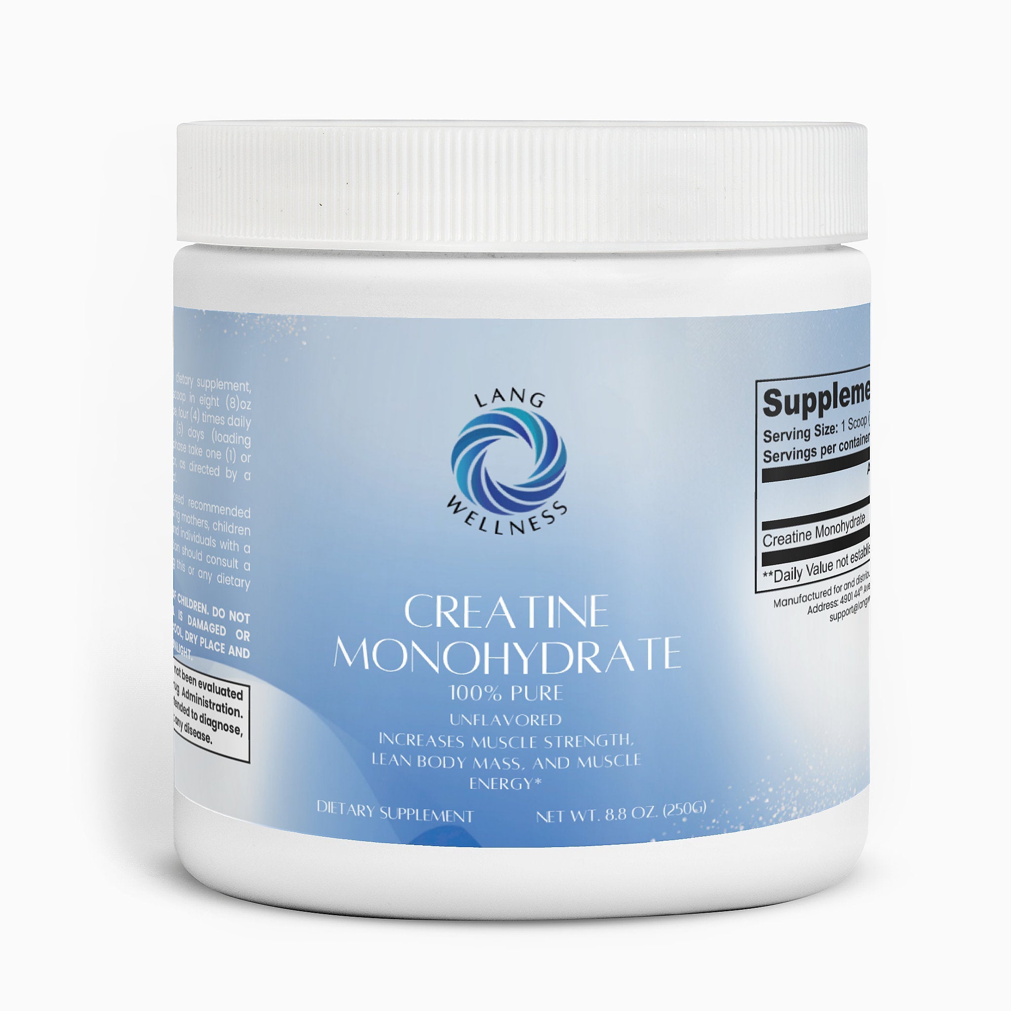 Lang Wellness Creatine Monohydrate Powder