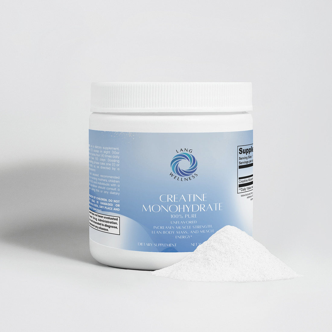 Lang Wellness Creatine Monohydrate Powder