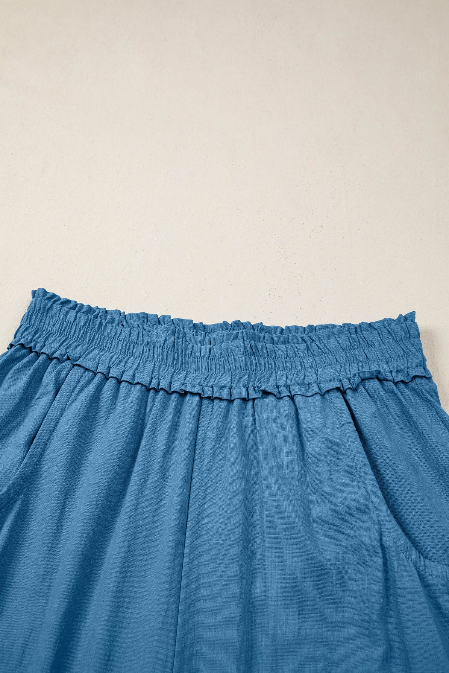 Women's Smocked High Waist Drawstring Pocket Jogger Pants