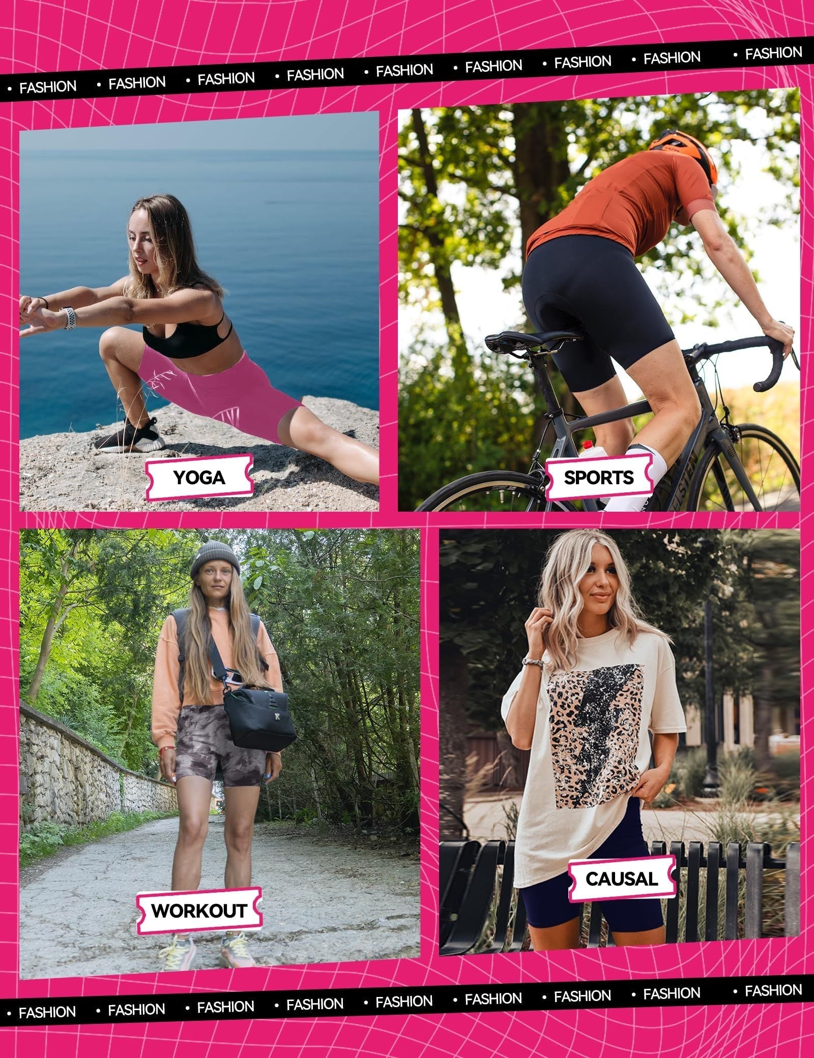 3-Pack Women's High-Waisted Biker Yoga Shorts