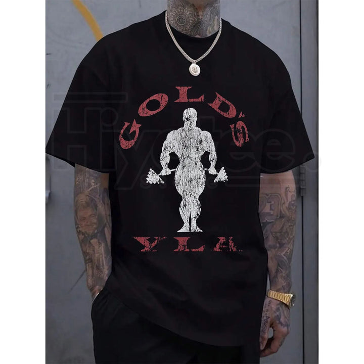Men's Gold's Gym Weightlifting Graphic Tee –100% Cotton