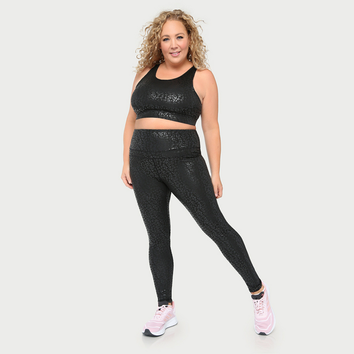 Women's Metallic Cheetah Active Leggings