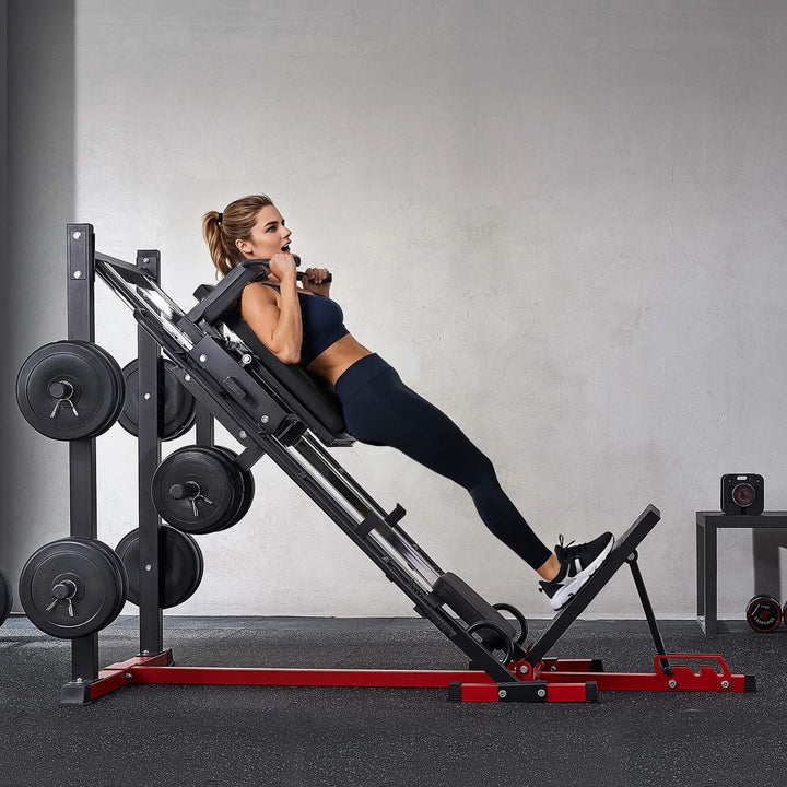 Rovix 2000LBS Adjustable Leg Press And Hack Squat Machine For Home Gym Workouts