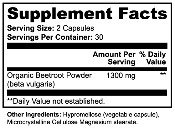 Lang Wellness Organic Beetroot Capsules