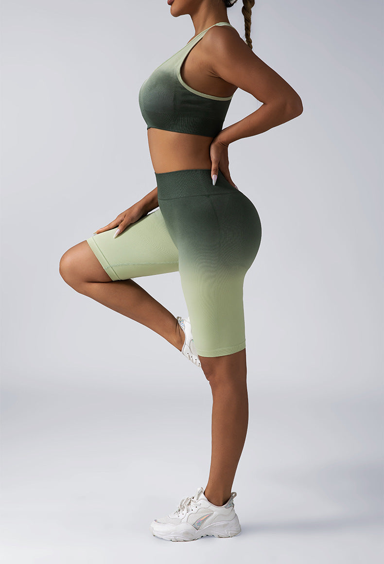 Women's Seamless Activewear Sets – 2-Piece Crop Top & High Waist Shorts/Leggings