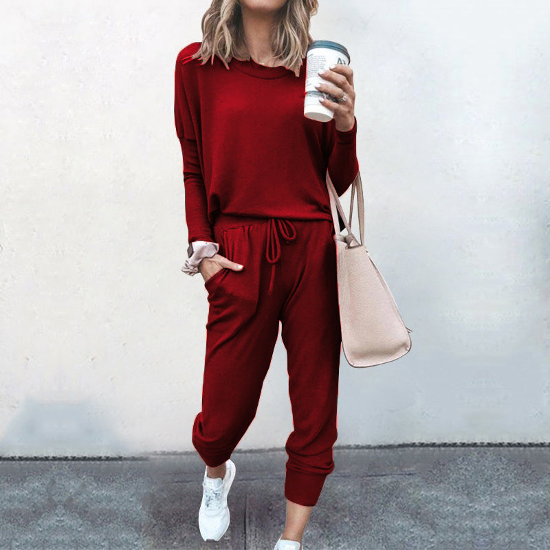 Women's Loose-Fitting Long Sleeves Casual Suit