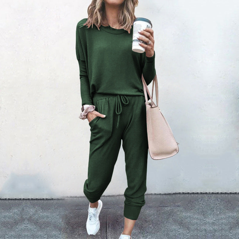 Women's Loose-Fitting Long Sleeves Casual Suit