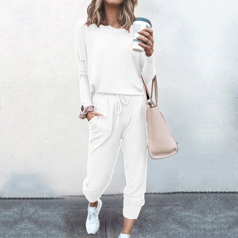 Women's Loose-Fitting Long Sleeves Casual Suit