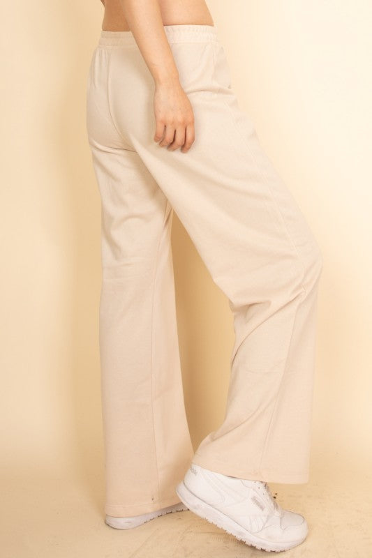 Women's Relaxed Fit Top and Wide-Leg Pants Set