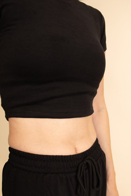 Women's Relaxed Fit Top and Wide-Leg Pants Set