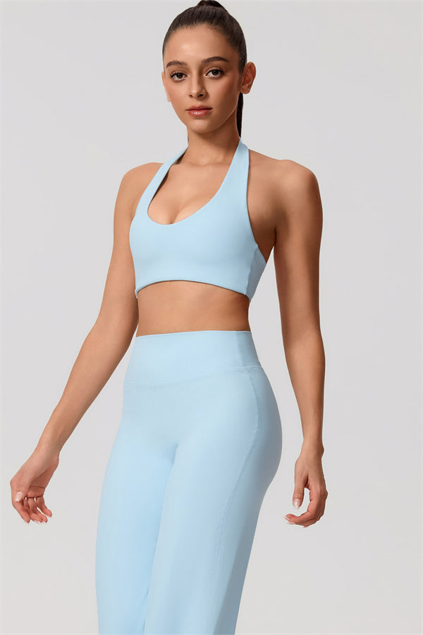 The Nestle Women's Sports Bra Straight Leg Pants 2-Piece Set