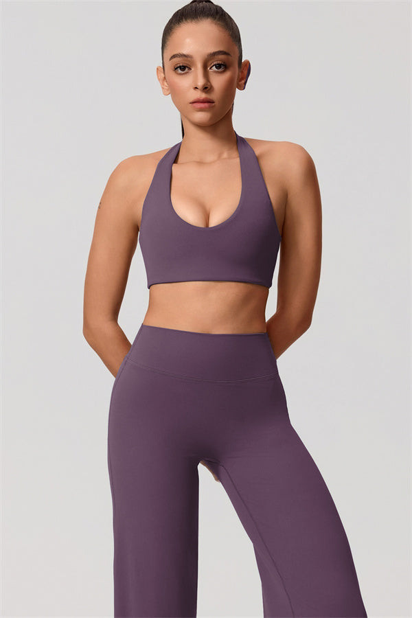 The Nestle Women's Sports Bra Straight Leg Pants 2-Piece Set