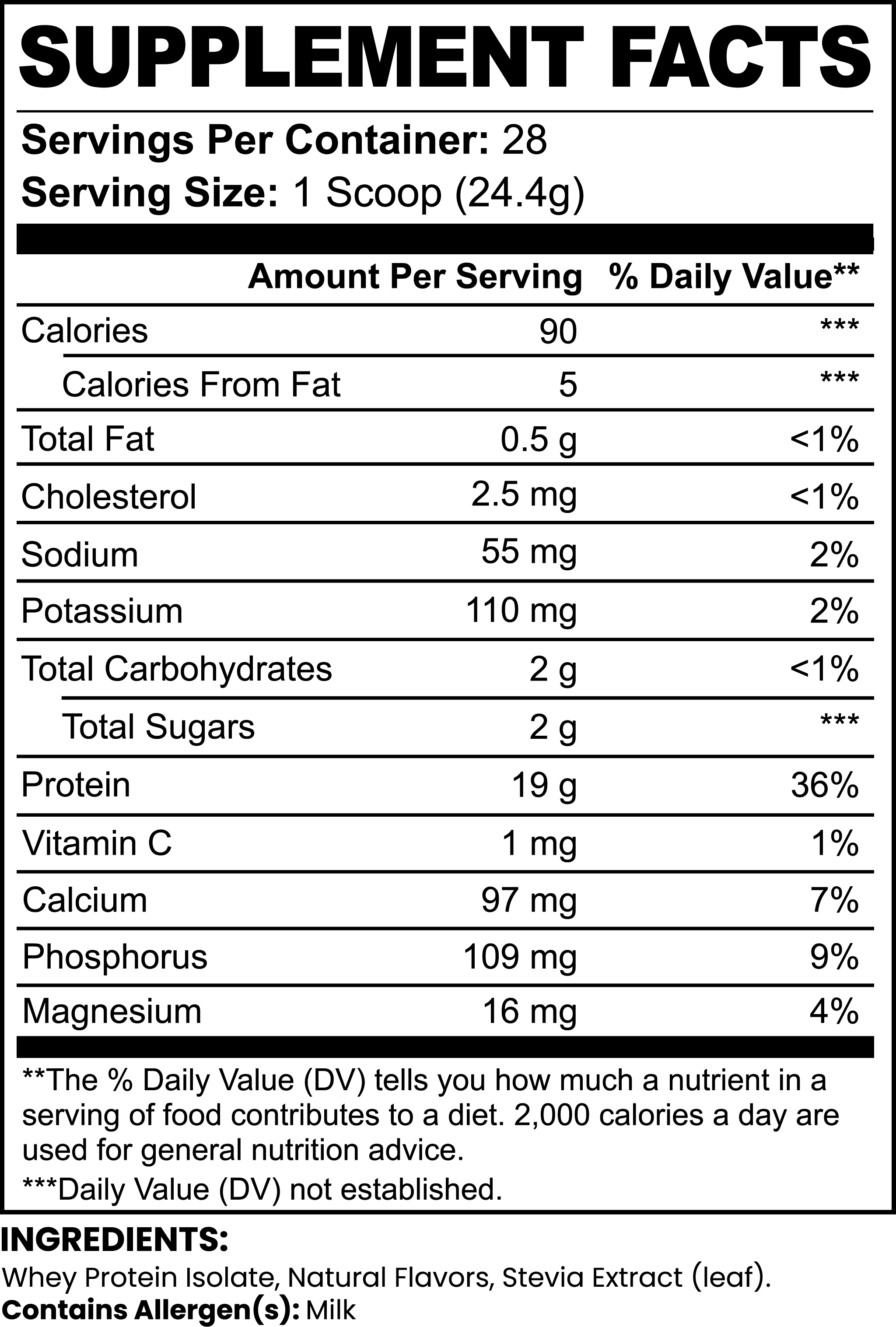 Lang Wellness Pure 100% Whey Protein Isolate (Vanilla)