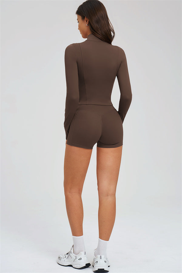 Women's The Sizzle Zip Jacket Sports Bra Shorts 3-Piece Set