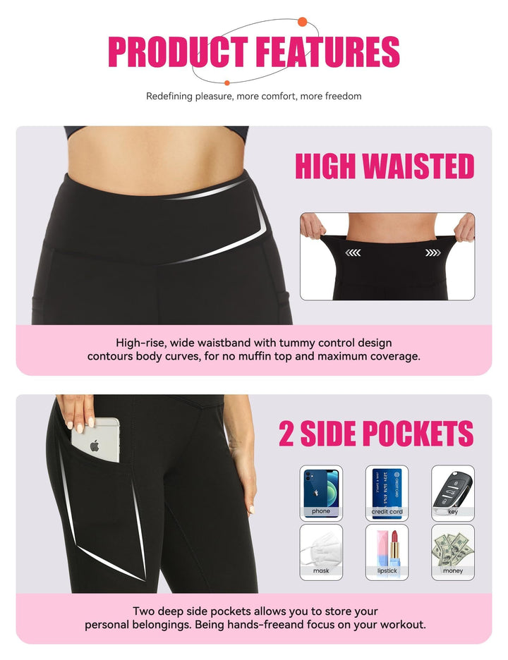 3-Pack Women's High-Waisted Biker Yoga Shorts