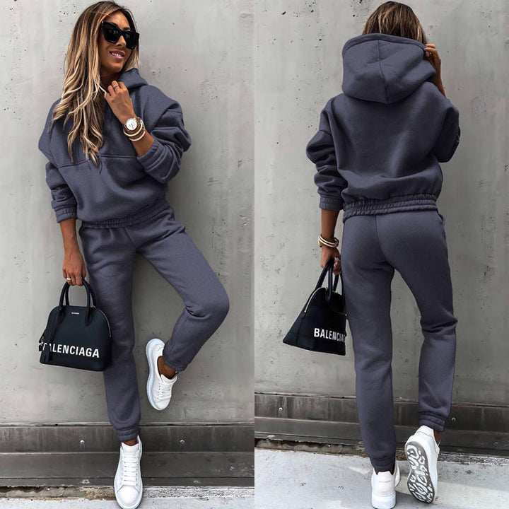 Women's Two Piece Hooded Sweatshirt Set