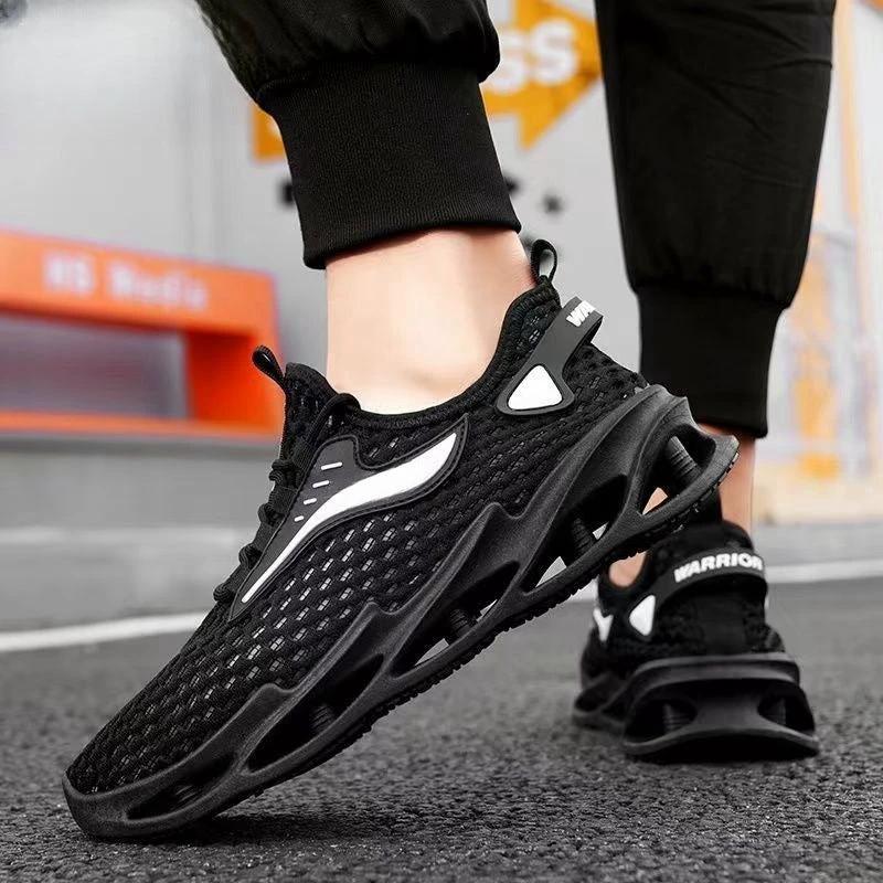Men's Mesh Hollow-Sole Lace-up Sneakers