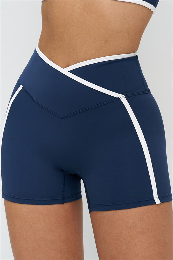 Women's "The Crave" Contrast Sports Bra Shorts 2-Piece Set
