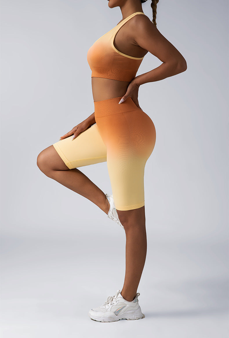 Women's Seamless Activewear Sets – 2-Piece Crop Top & High Waist Shorts/Leggings
