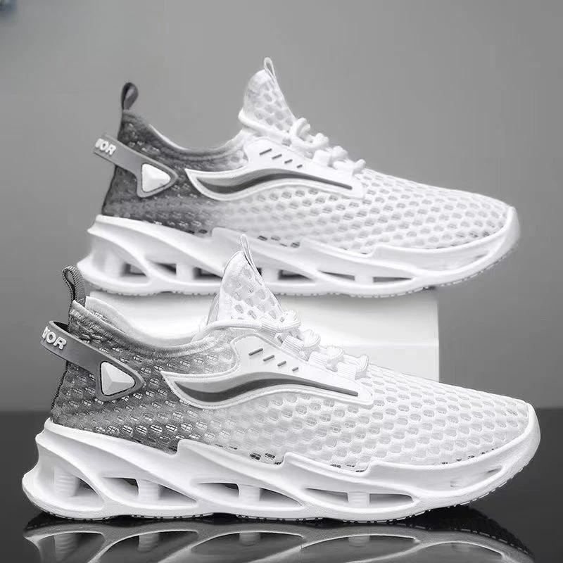 Men's Mesh Hollow-Sole Lace-up Sneakers